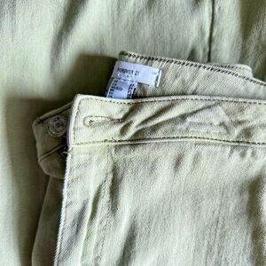 Forever 21, Sage Green, Wide-leg skinny jeans.